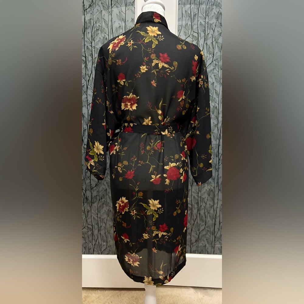 Secret Treasures Black and Red Robe Intimates & Sleepwear